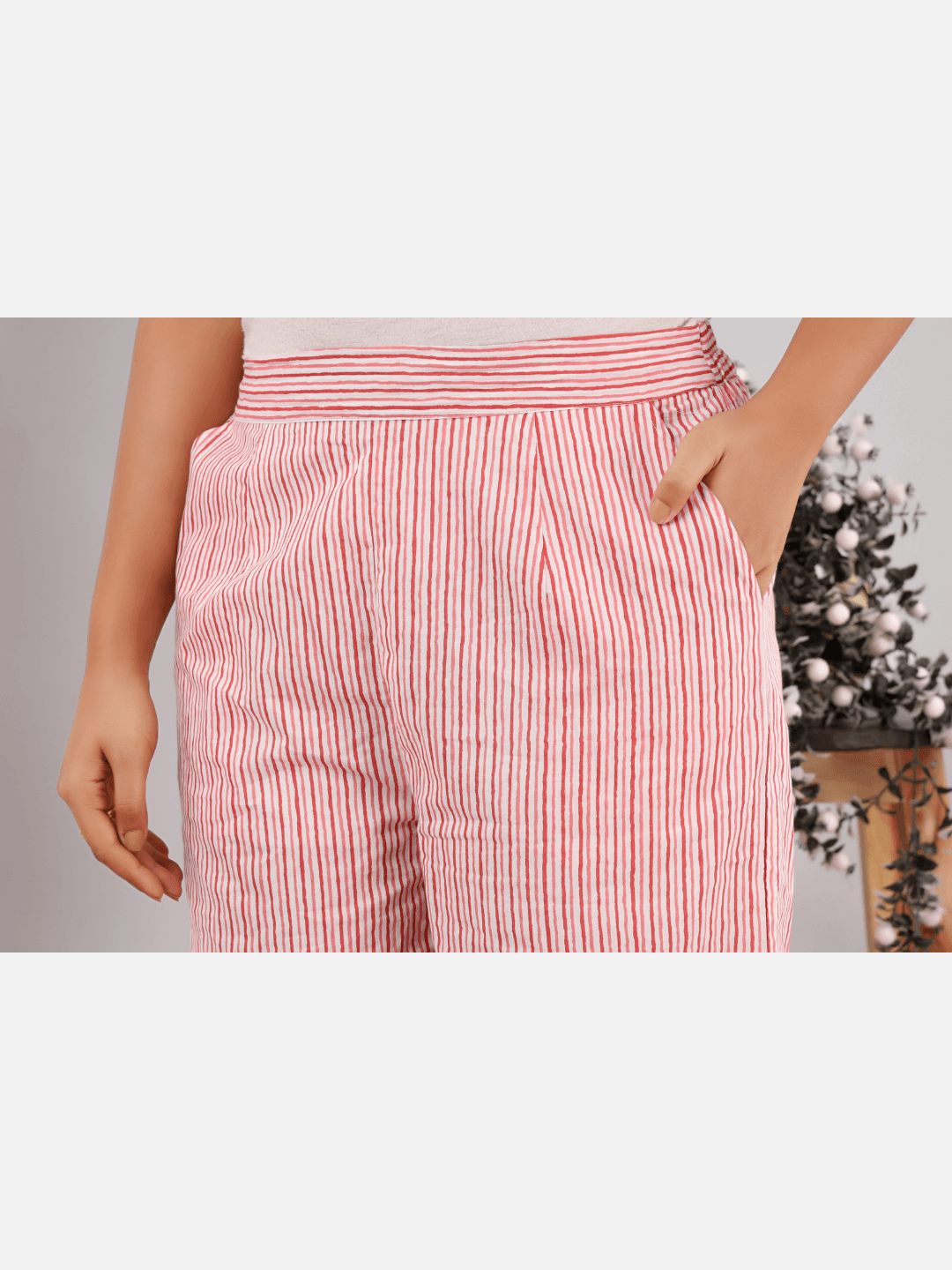 Coral Blush Block Printed Lounge Wear (6890383278277)